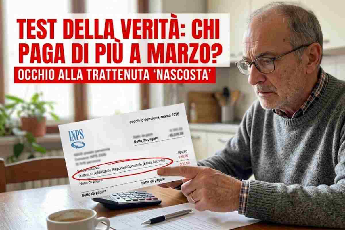 Pensioni di marzo, il test della verità: la nuova trattenuta ‘nascosta’ che colpirà chi riceve più di questo importo