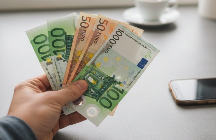 Banconote da 50 e da 100 euro in una mano